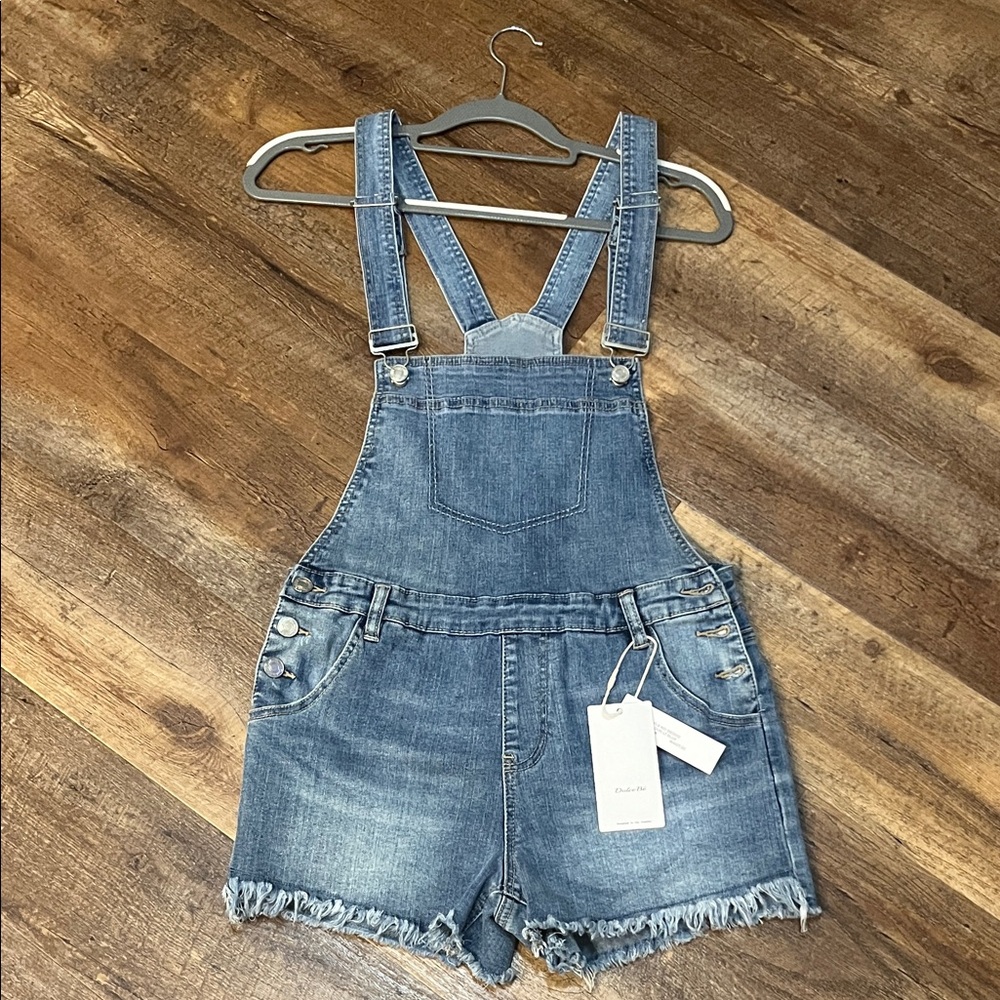 Dulce Be - Denim Overall Shorts Sz M - Waist 30 - Brand New